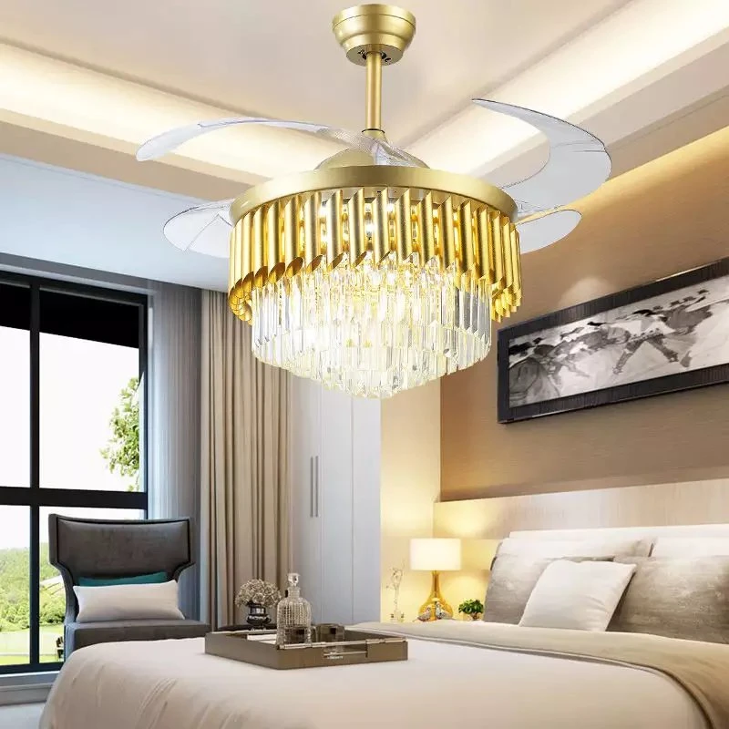 Crystal Chandelier with Fan 42inch with Remote Control Ceiling Fans with Crystal Chandeliers