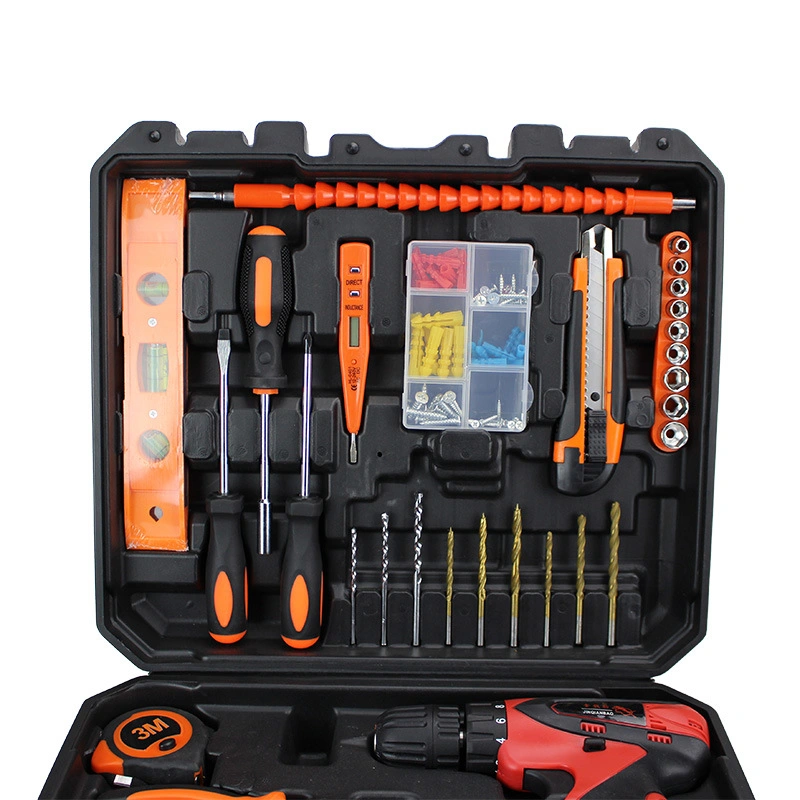 44PCS Wood Drill Lithium Electric Drill Hand Tools Set