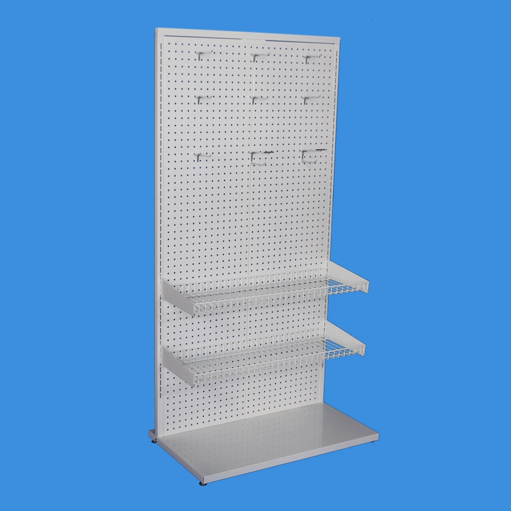 Einseitig Stahl Pegboard Zurück Universal Display Faltung Supermarkt Regal (pH2306D)