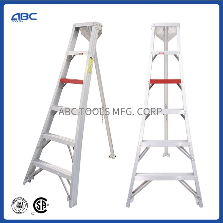 Heavy Duty Adjustable 1A Type Orchard Aluminum Tripod Ladder for Fruit Picking