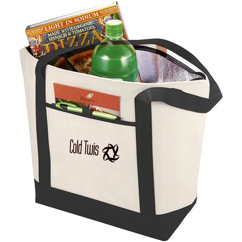 Wholesale Promotion Non-Woven Fresh Reusable Shopping Cooler Tote Bag