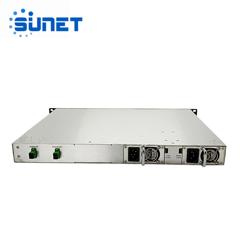 Amplificador óptico de alta potencia de 1550 nm con 4 puertos 22dBm EDFA con solución WDM FTTH Gpon CATV