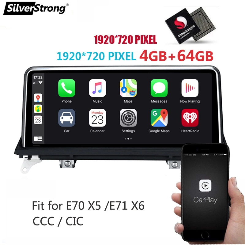 10.25" Car Multimedia Android 10 Snapdragon 8953 4G 64G Car Stereo GPS Navigation Canbus WiFi for BMW E70 X6 E71 2007-2013 CCC/Cic