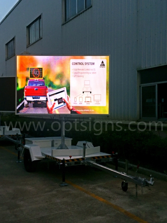 Opt23 Customizable LED Mobile Full Color Commercial Advertising Outdoor Screen Trailer P6 P8 P10 Display Board