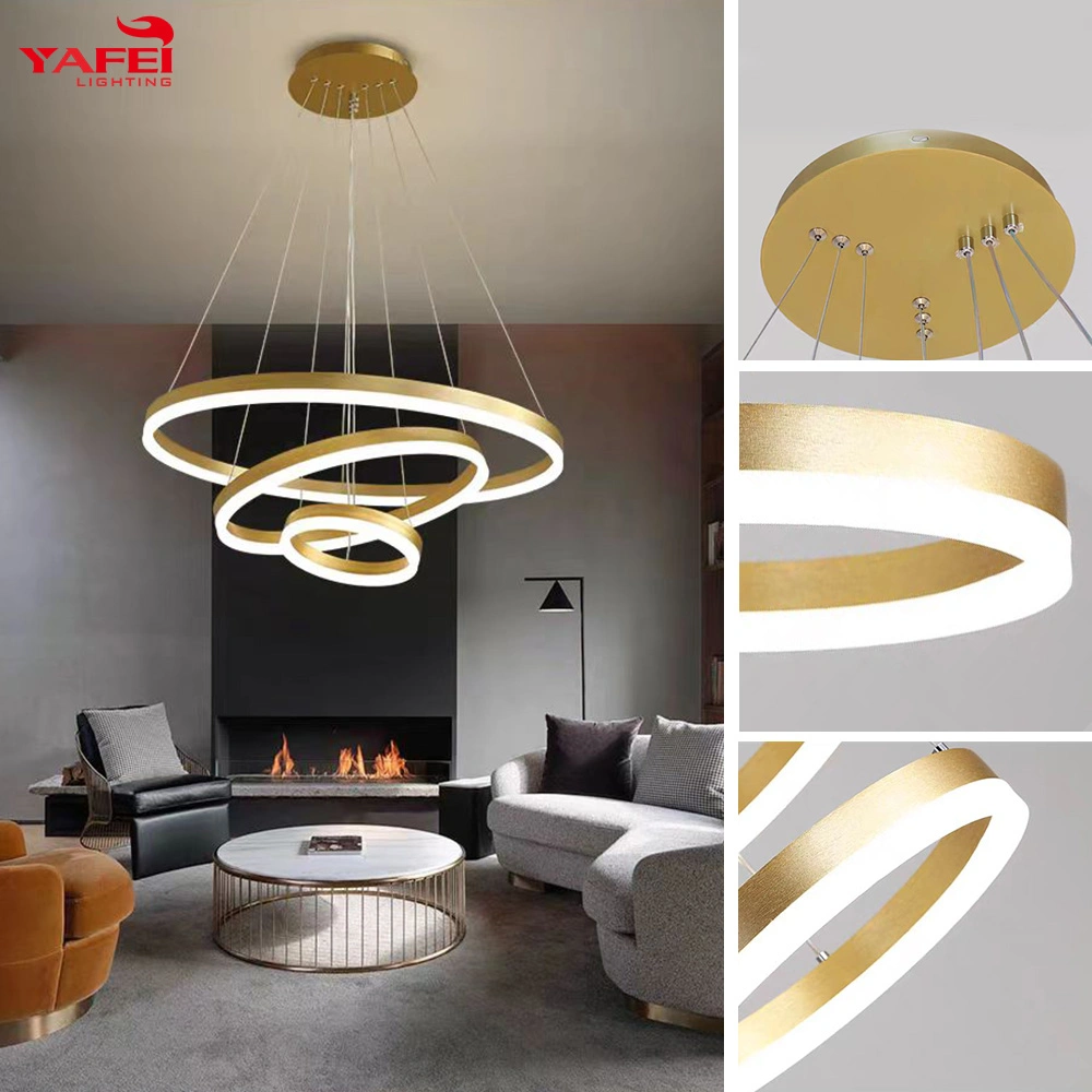 Américain Country Modern style industriel support de salon suspension LED Lustre clair