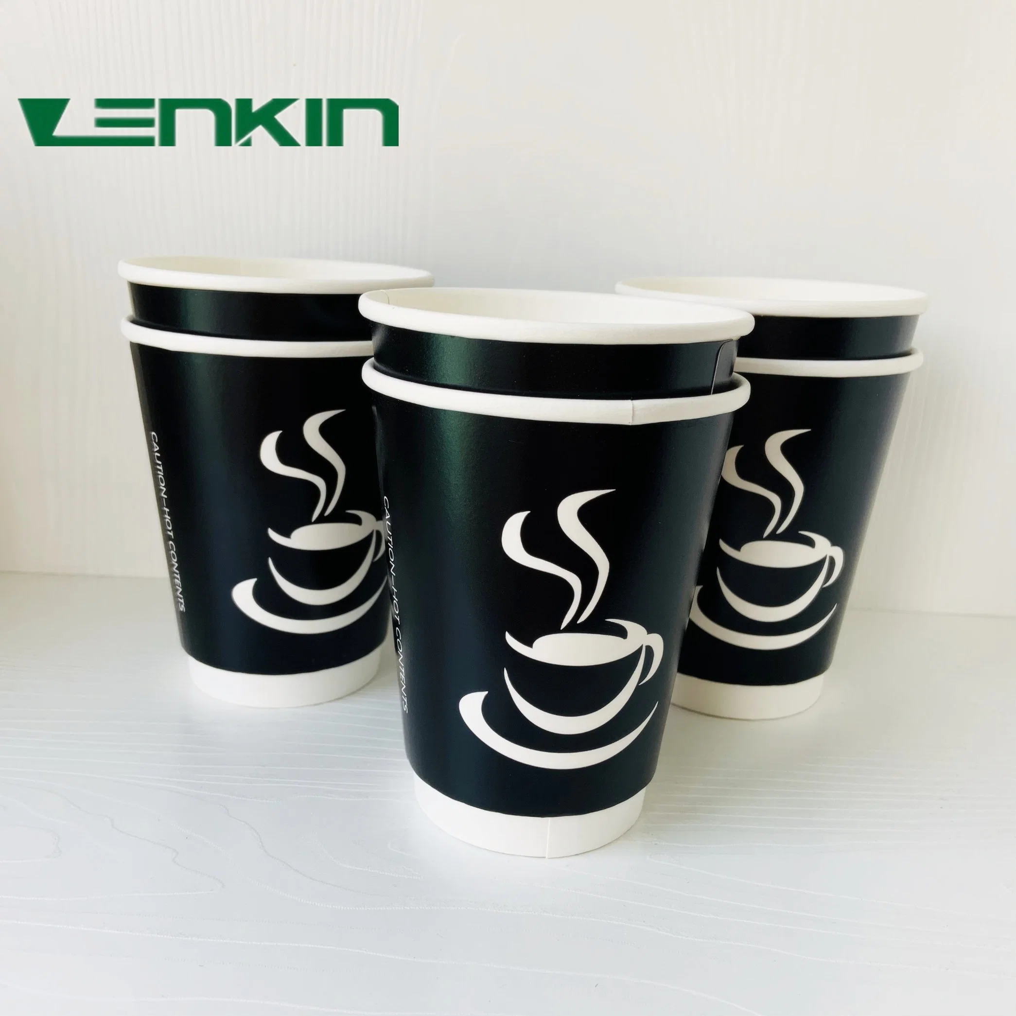 Coffee Cups Disposable Paper Top OEM Customized Wall Logo Item Style Food Color Freight Bottom