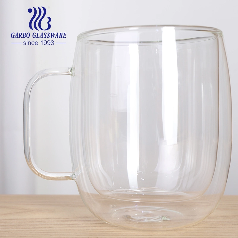 Pared doble de borosilicato de alta calidad de la copa de cristal para el café o té Micorwave vidrio para horno o caja de seguridad