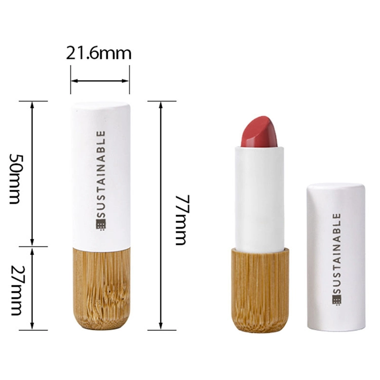 Custom Creative Necklace 2 in 1 5 in 1 Engraving Sustainable Eco Friendly Refillable Empty Bamboo Make up Lipstick Container