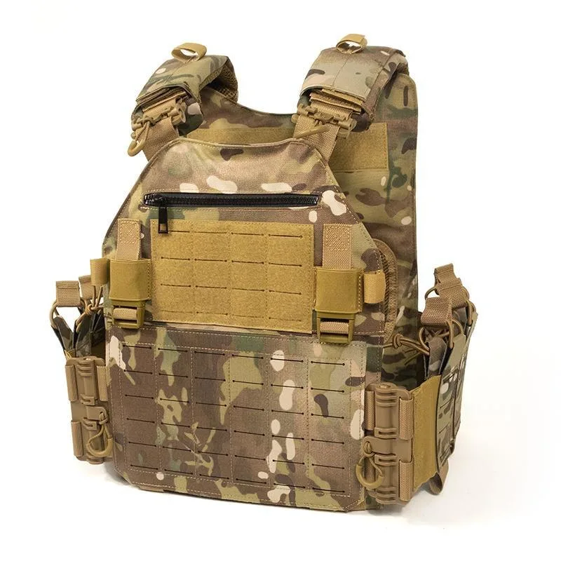 Laser Cut Molle System 1000d Nylon Tactical Quick Release Plate Carrier Vest