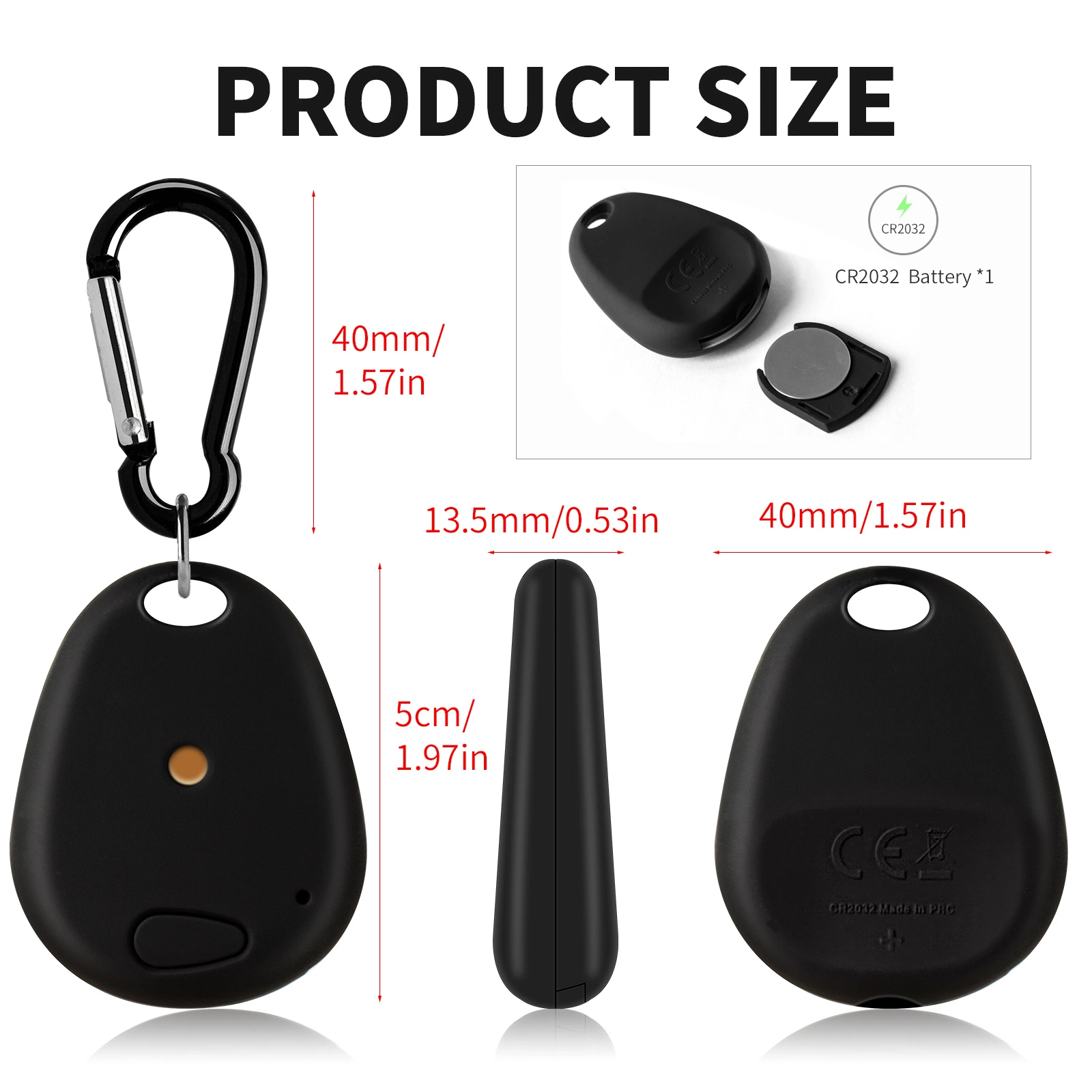 Anti Lost Smart Wireless Bt4.2 Locator Wireless Anti-Theft Mini Alarm Device Keychain Key Finder for Kids Dogs Car Wallet