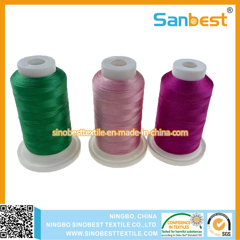 1000m Rayon Embroidery Thread on Small Reel by Chinese Factory