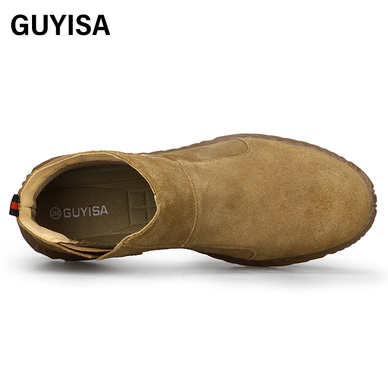 Guyisa Outdoor Fashion Safety Shoes Wear-Resistant Outdoor Work High-Quality Anti-Smashing Steel Toe Protection Safety