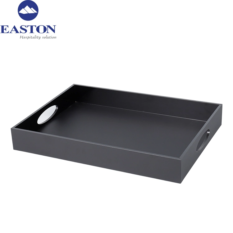 Hotel Guest Room Matt Black Rectangular Acrylic Tissue Boxes