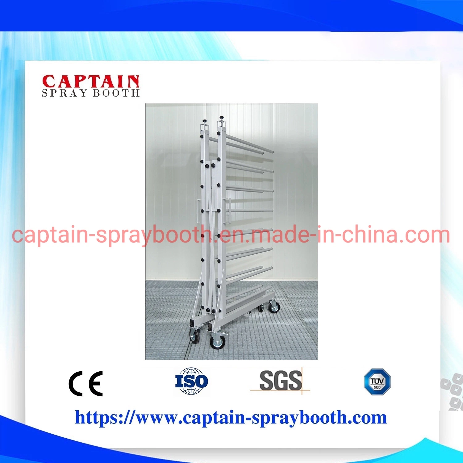 Furniture Industrial Pain Booth Drying Rack Industrial Drying Trolley Drying Rack Drying Station