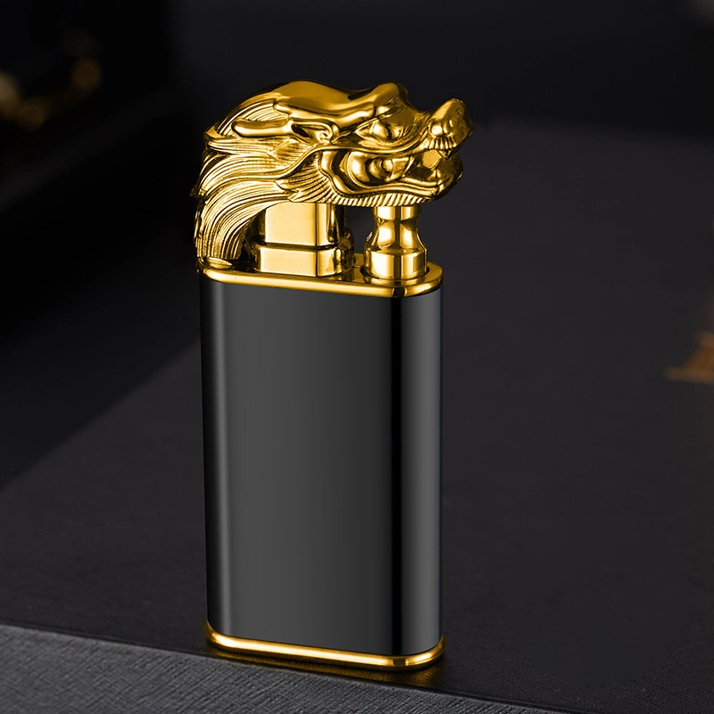 Dragon Double Flame Normal Flame Lighter Metal Lighter USB Luminous Wholesale