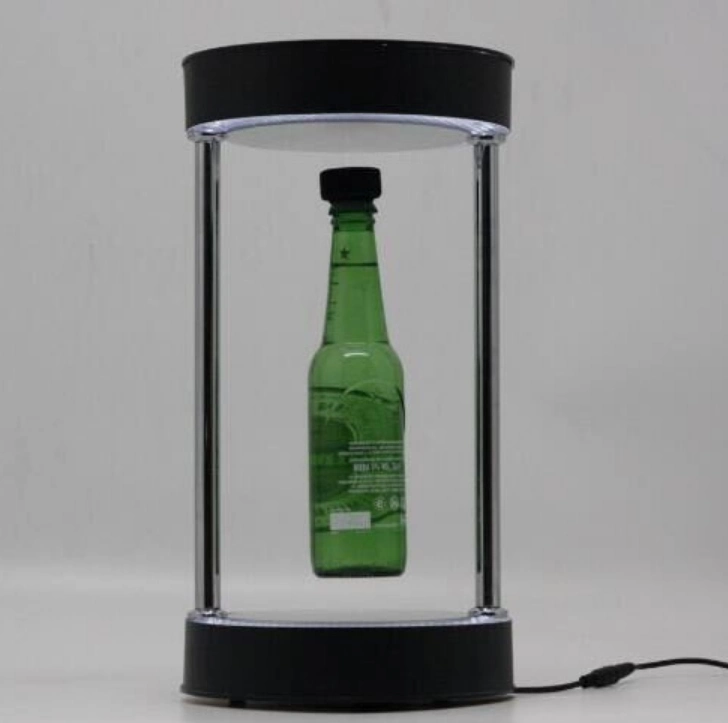 Personalizar la levitación magnética de la nueva botella de cerveza zapatos Anuncio Mostrar Racks, Vaso flotante Soporte de pantalla con luz LED pesado 0-1 kg.