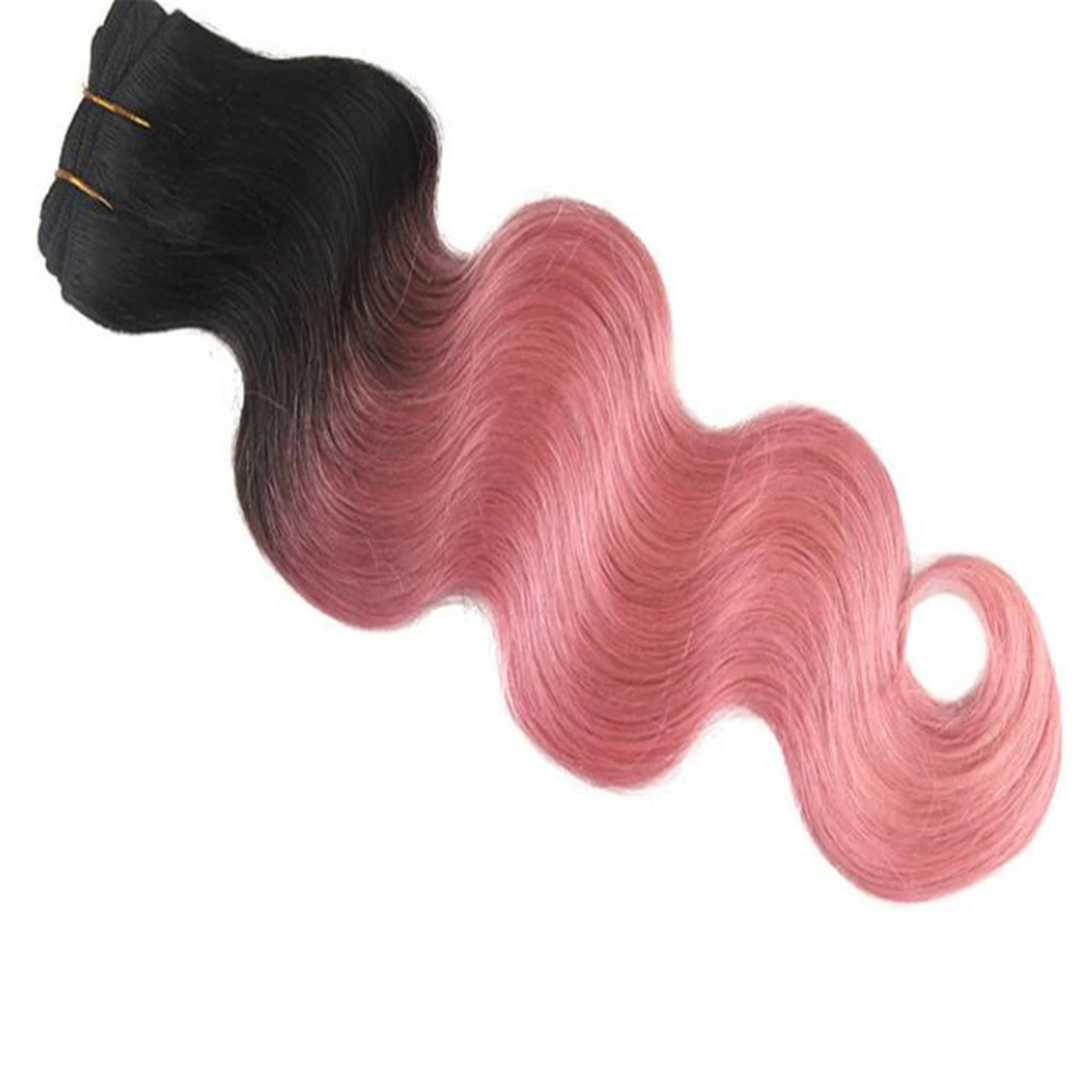 Farbige Rosa Haarverlängerungen, Webhair Diamond Panther Dye Brasilianische Haareft