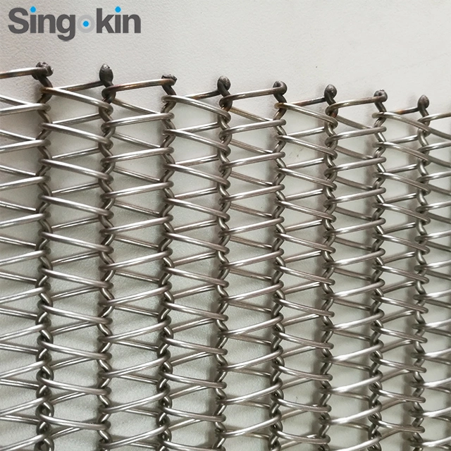 Light Weight Food Grade Stainless Steel Wire Mesh Ladder Flat Flex Conveyor Belt