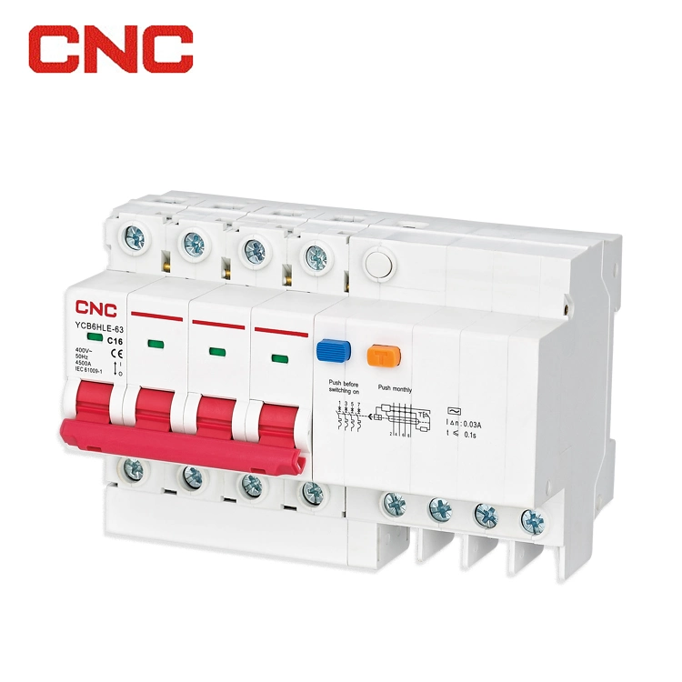 CNC 1+N RCBO 3p RCBO 3p Residual Current Circuit Breaker