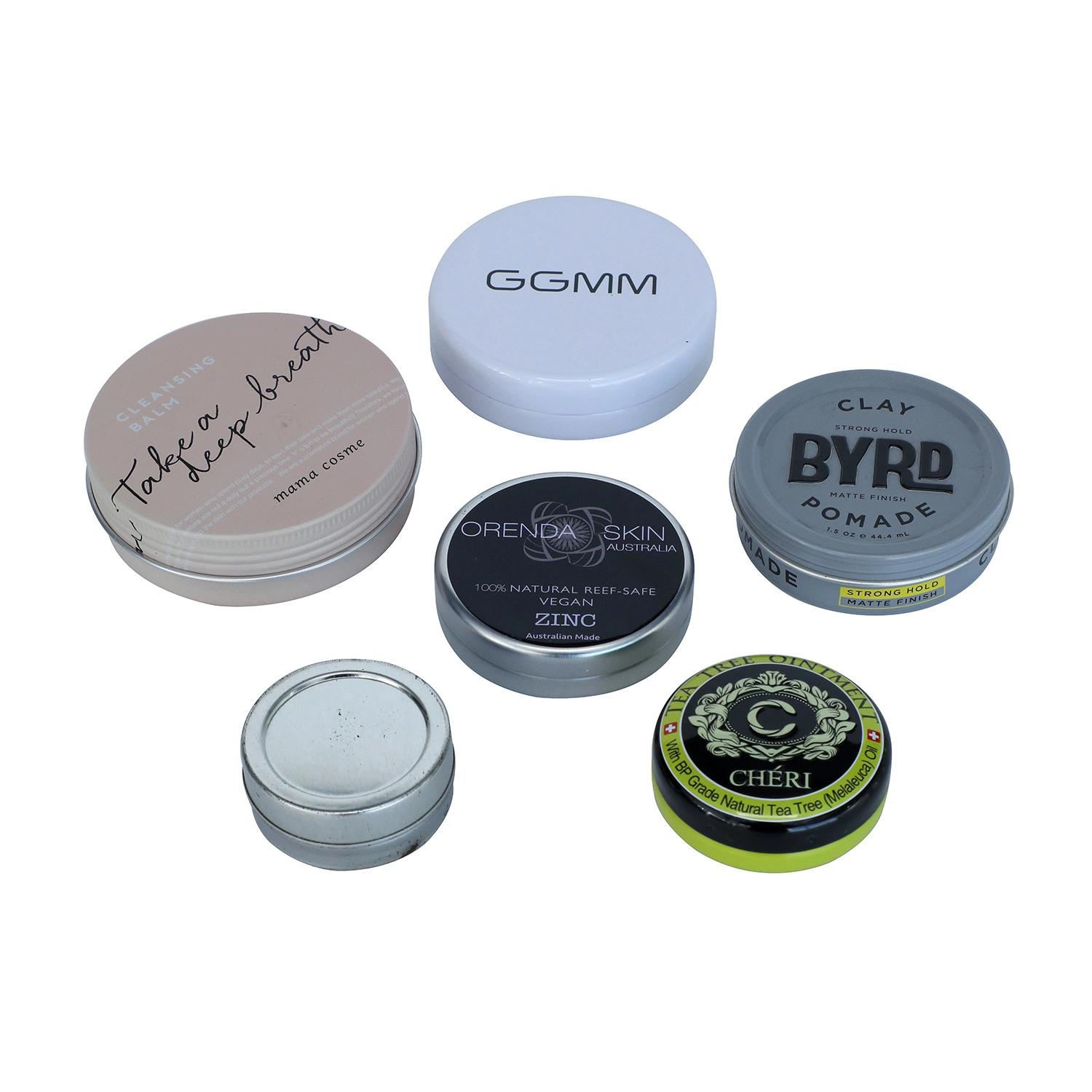 Portable Slim Small Round Gift Box Metal Can Fruit Candy Tin with Chain and Plug Lid for Sweets Mints