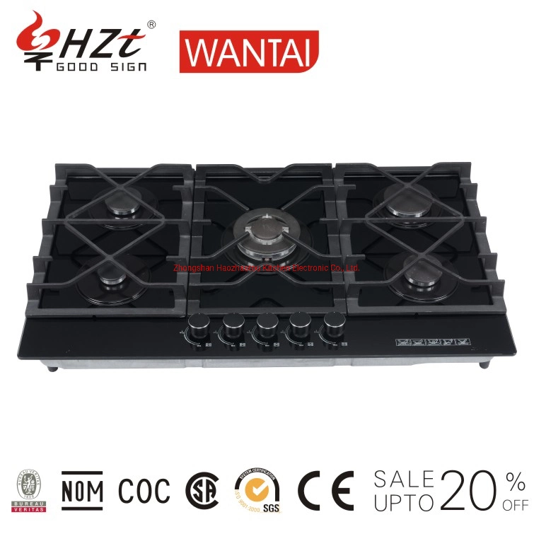 Новый прибор на кухне Cooktops закаленное стекло для приготовления пищи горелки построен в плита газовая плита