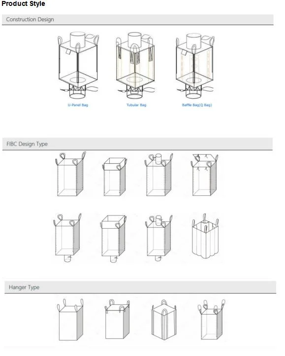 High quality/High cost performance  FIBC Bulk Bag Big Bag Jumbo Bag with Color PP Fabric