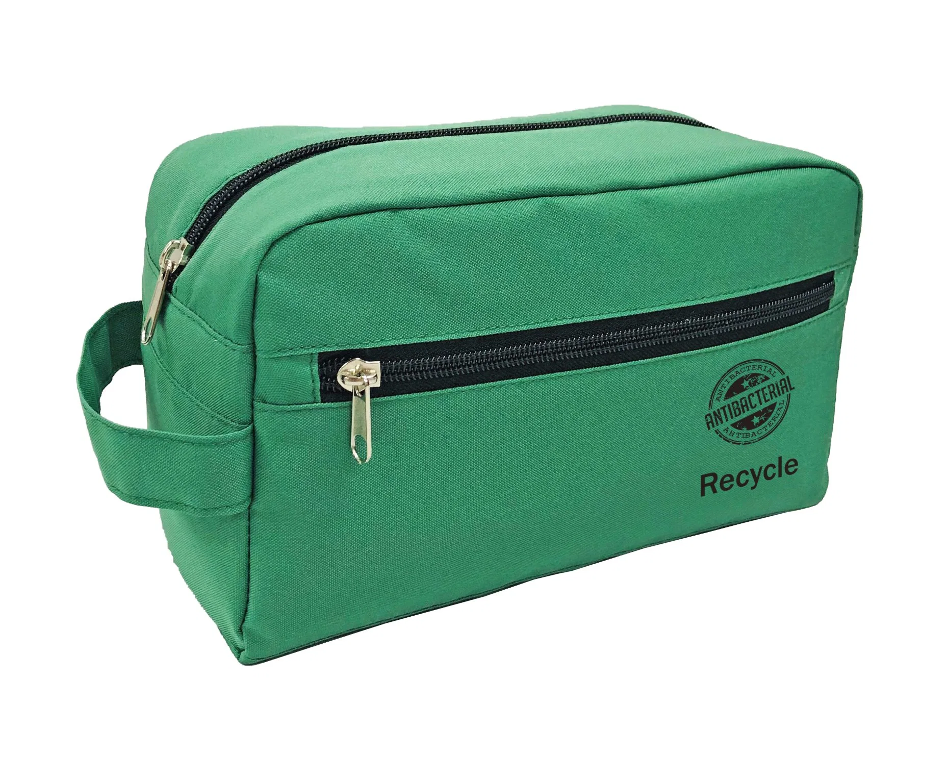 RPET Antibacterial Insulated Leakproof Thermal Cooler Bag for Adult & Kids for Beach Picnic Office Work Lunch with Zipper Green Color