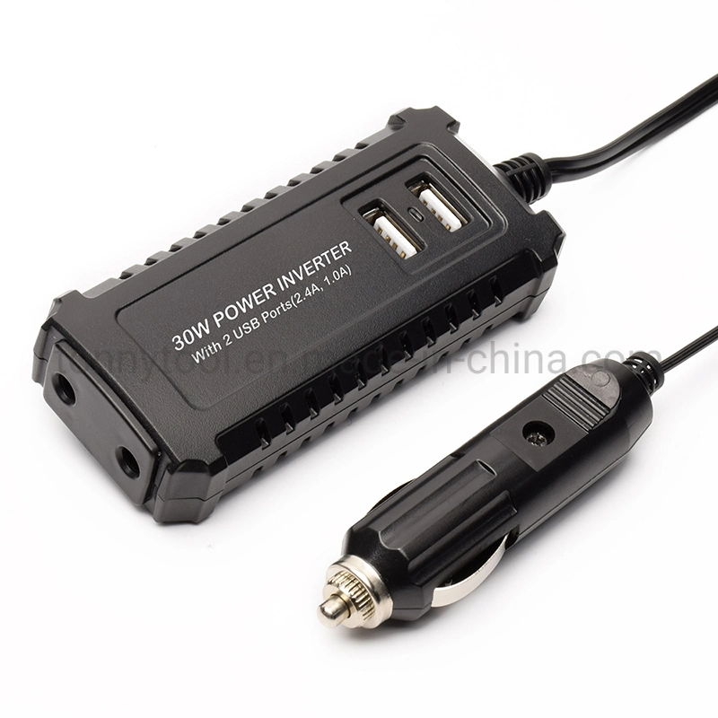 Tonny 30W Convertisseur de Puissance DC 12V vers 220 AC Mini Convertisseur de Voiture avec Chargeur 3.1A Double USB