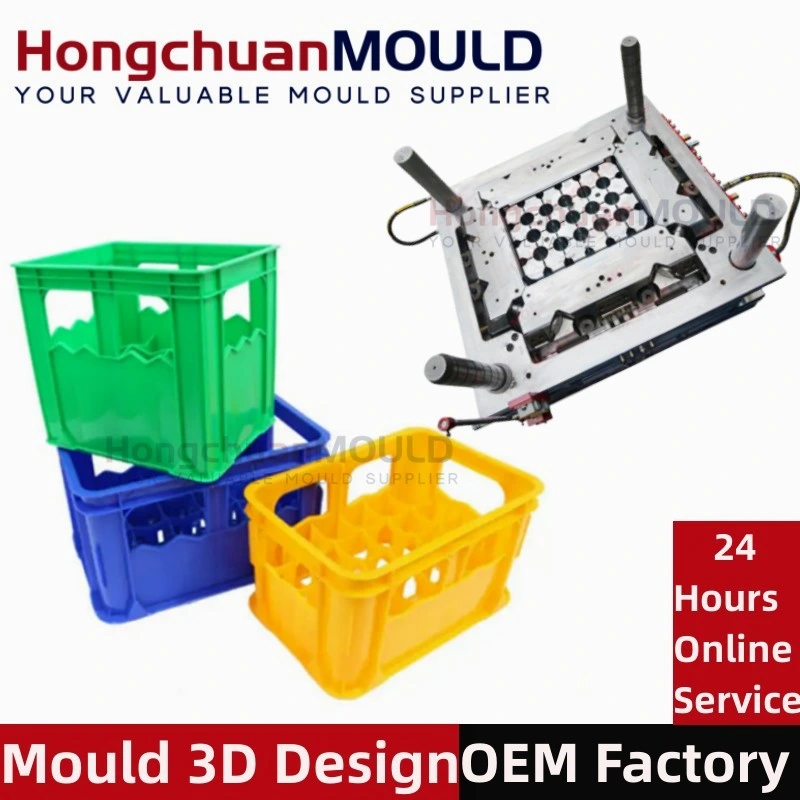 Plastic Stackable 24 Bottles Packing Box Injection Moulds
