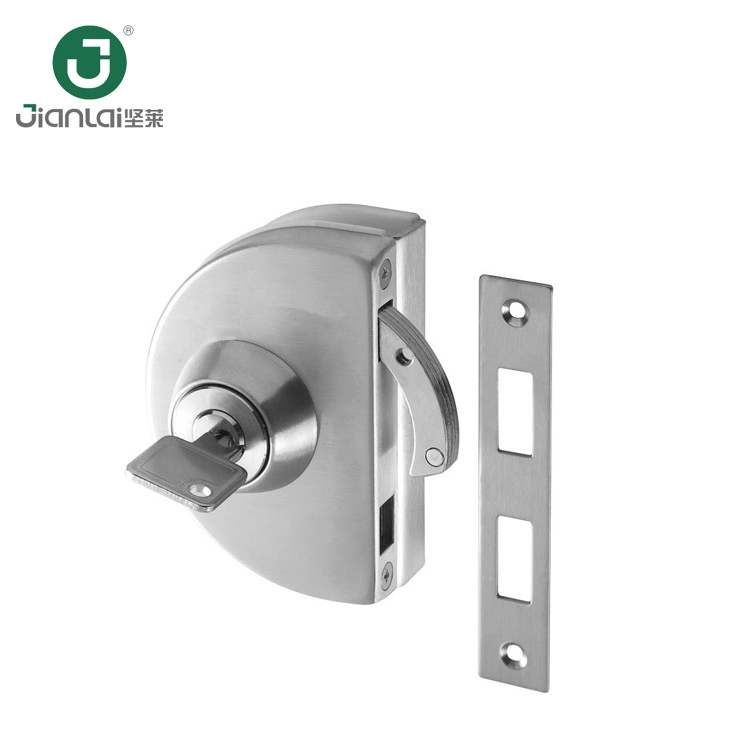 Wall to Glass Single Stainless Steel Frameless Door Lock Glass Door Lock