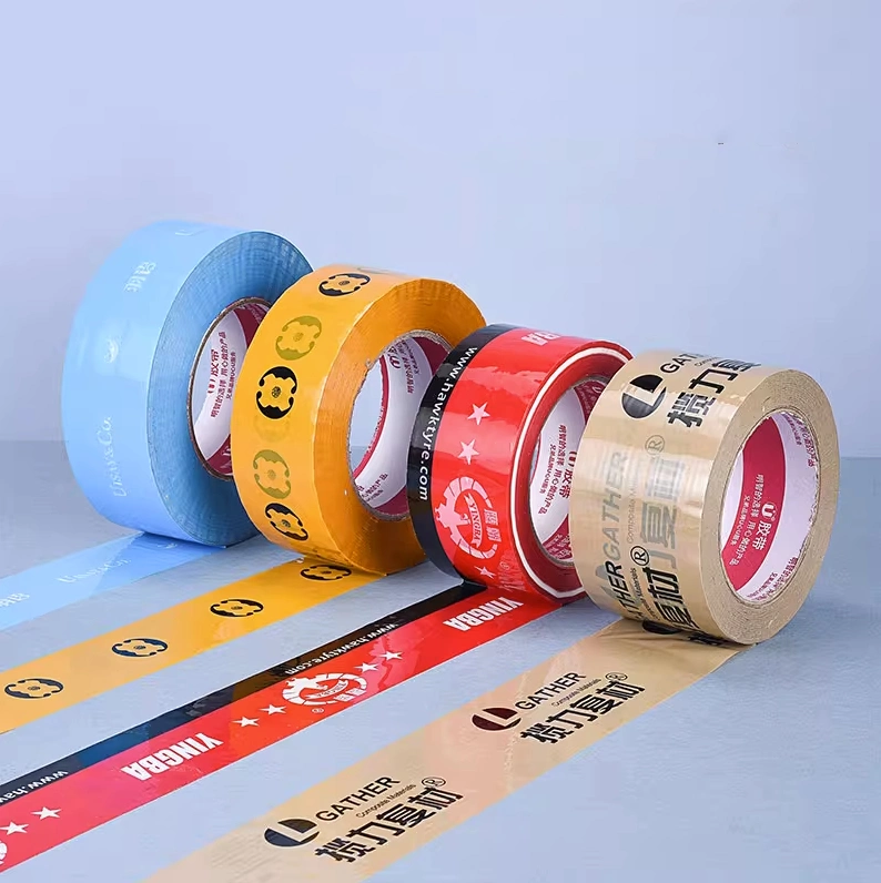 Eco Friendly 48mm*100m Security Adhesive Pack Packing Packaging with Logo for Shipping Boxes Tapes Rolls Custom Printed Tape