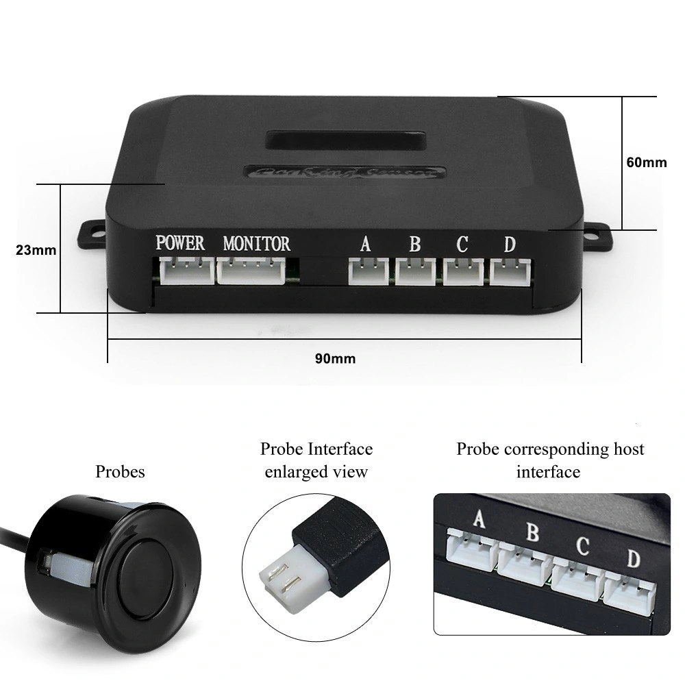 Auto Reverse Backup Radar Detector Reverse Car Camera Car Parking Sensor with 4 Sensors