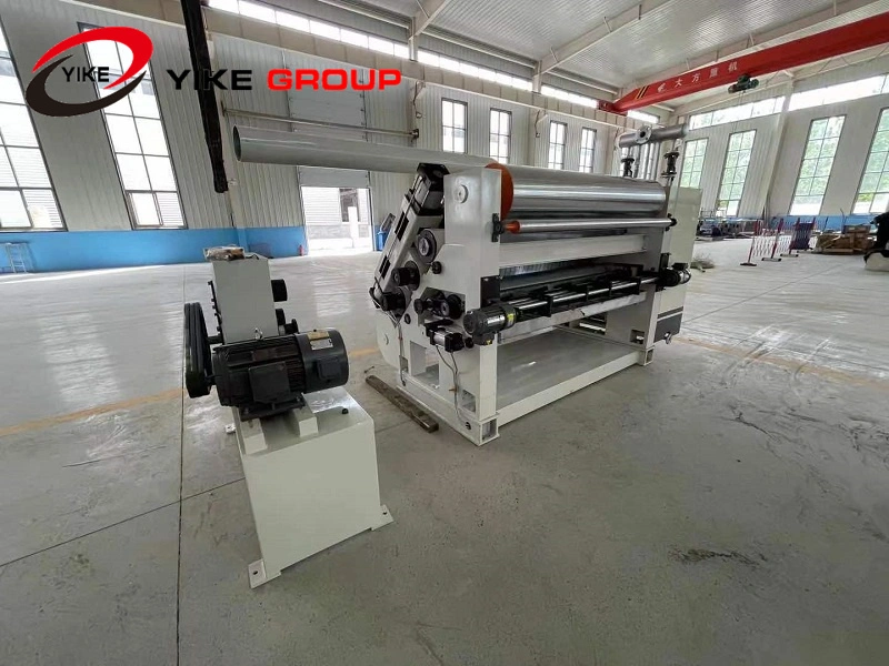 Two Ply Corrugated Rolls Making Machine Electric Heating Single Facer Line Machine