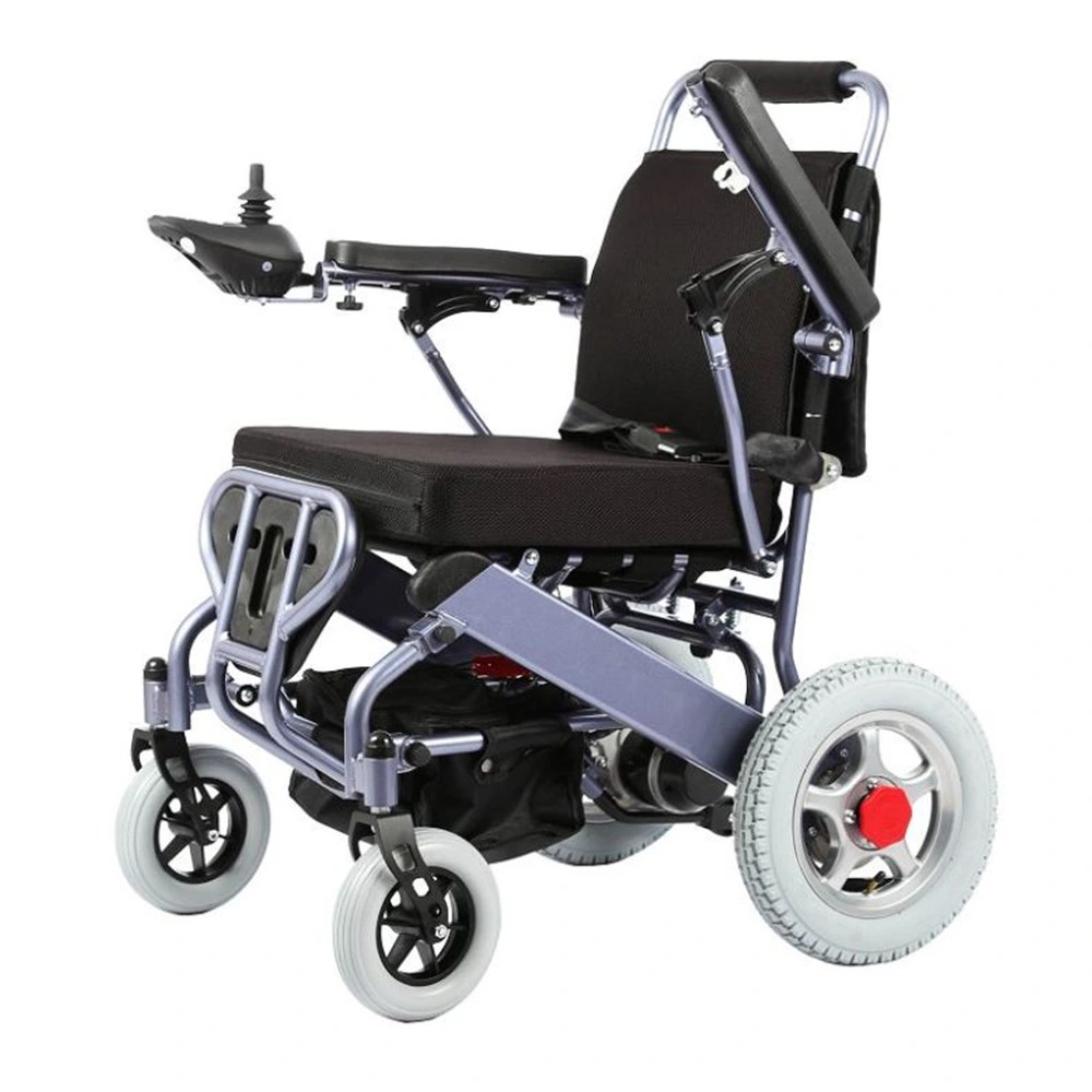 Поездки Портативный легкий алюминиевый корпус медицинских Мобильность Мощность складная инвалидная коляска с электроприводом