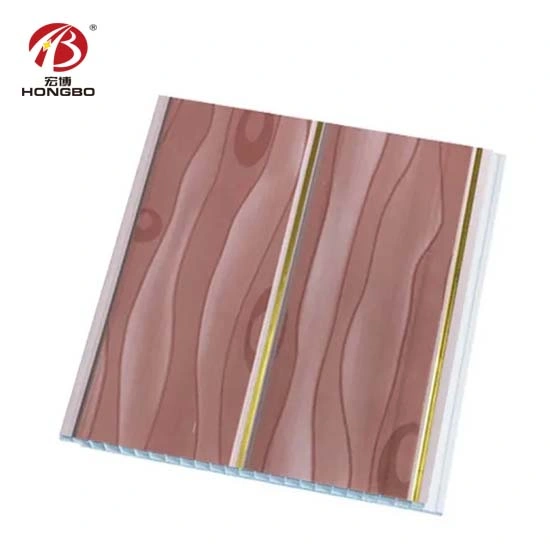 Moderno Color impermeable PVC pared Panel techo PVC con ranura