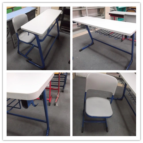 High quality/High cost performance  Popular Double School Furniture Desk and Chair (SF-15D)