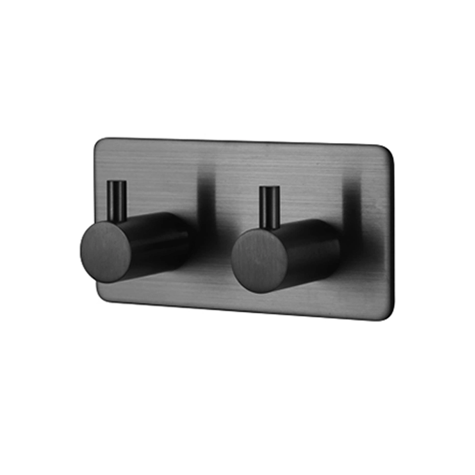 Matte Black Bathroom Accessories Stainless Steel Square Clothes Hook