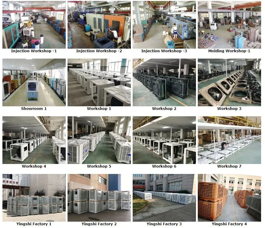 18000m3/H, 20000CMH, 1.1kw, de 1,5 Kw, El Desierto del enfriador de aire Industrial evaporatorio portátil, el nuevo refrigerador de agua