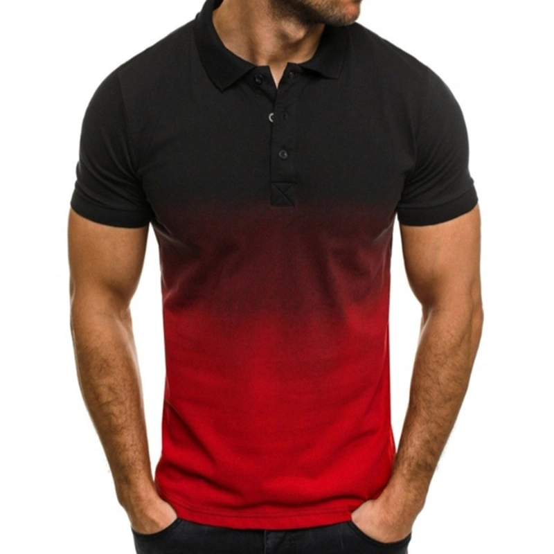 Мужская рубашка поло с коротким рукавом контрастная кофта Polo Новая одежда Летняя уличный повседневная одежда Мужские топы