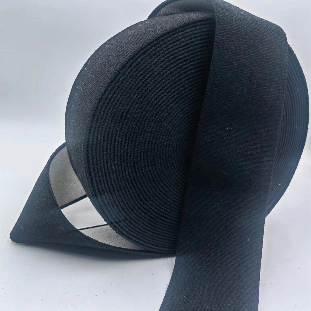 Black Shoe Material Diagonal Elastic Band Clothing Accessories