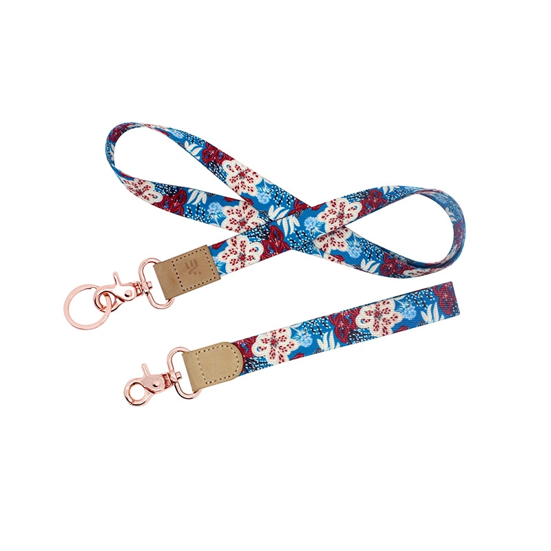 Factory Custom Wholesale/Supplier Polyester Heat Transfer Mobile Phone Lanyard Multifunctional Nylon Work Badge Badge Strap Can Be Customized