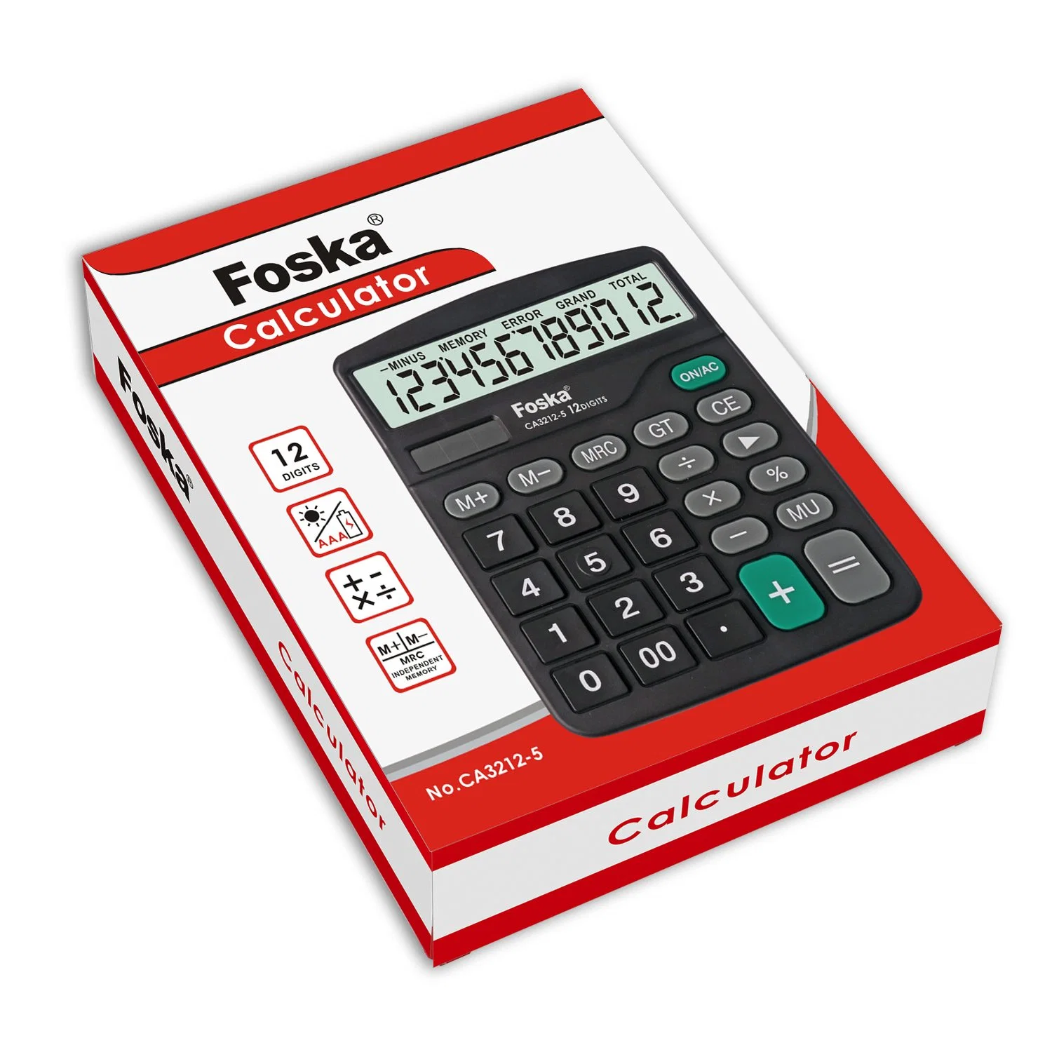 High quality/High cost performance 12 Digit Solar Power Office Calculator