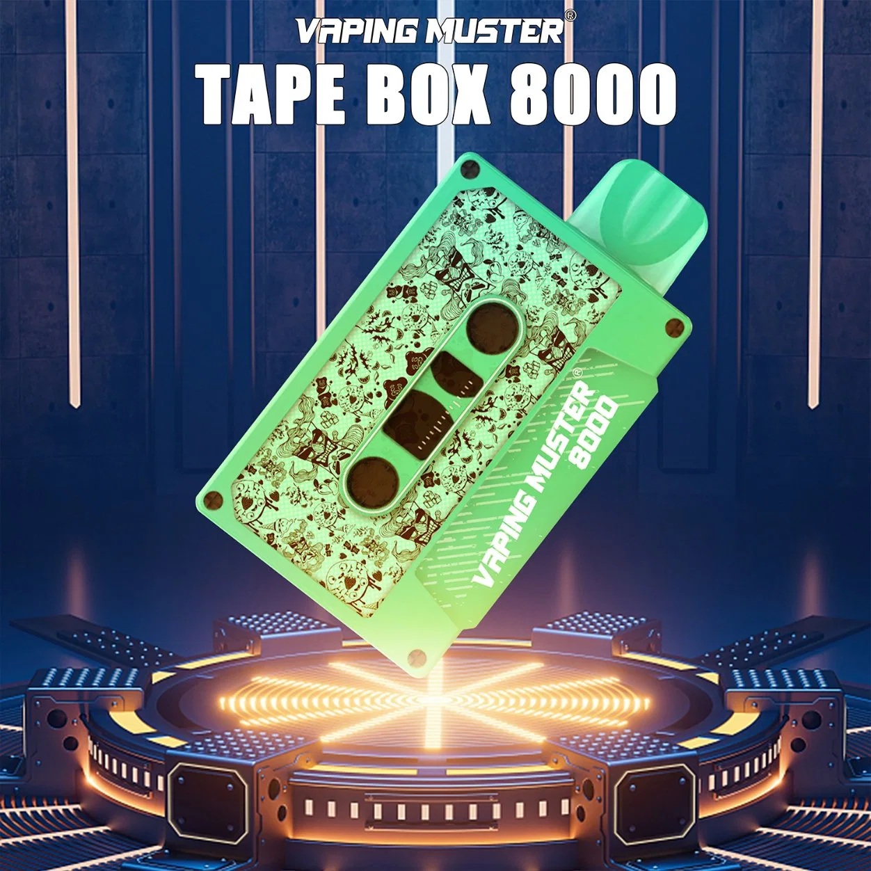 Vaping Muster Mesh Coil Tape Box 8000 Puffs Disposable/Chargeable Vape Air Adjust Wape Waka Shisha Wholesale/Supplier E Cigarette Vape Box