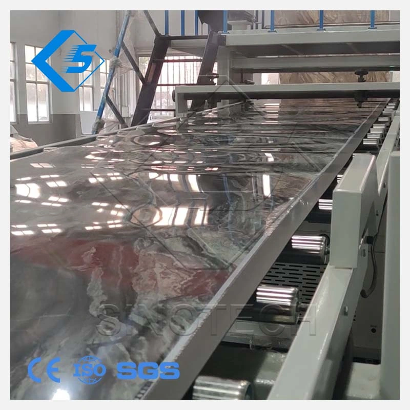 Libre de PVC instalación de maquinaria Sinotech Hoja de mármol mármol Artificial de la máquina de extrusión de hojas de la línea de producción