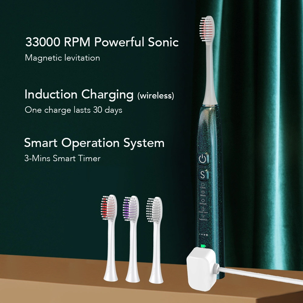 Ultrasonic Rechargeable Electric Toothbrush Teeth Whitening Ipx7 Waterproof