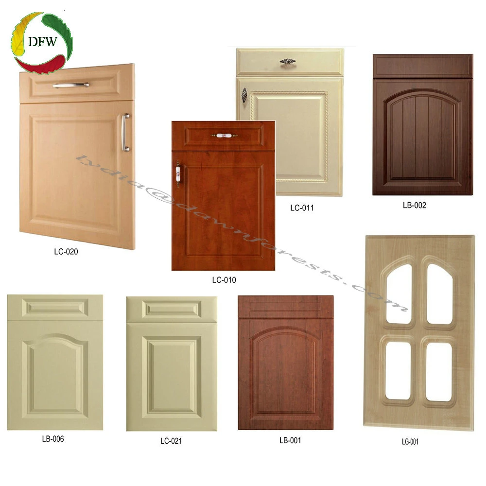 PVC Film Kitchen Cabinet Parts Shaker Cupboard Door