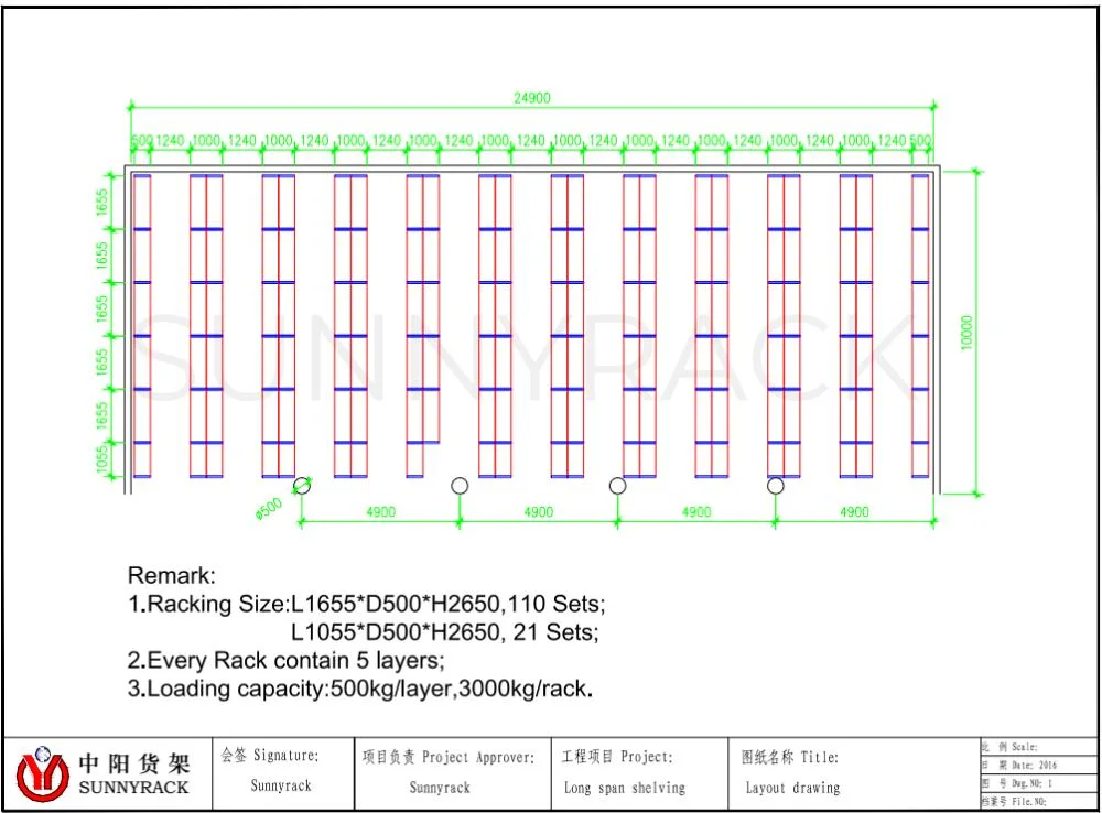 European Quality Warehouse Storage/Display Shelves Long Span Steel Metal with Factory Price