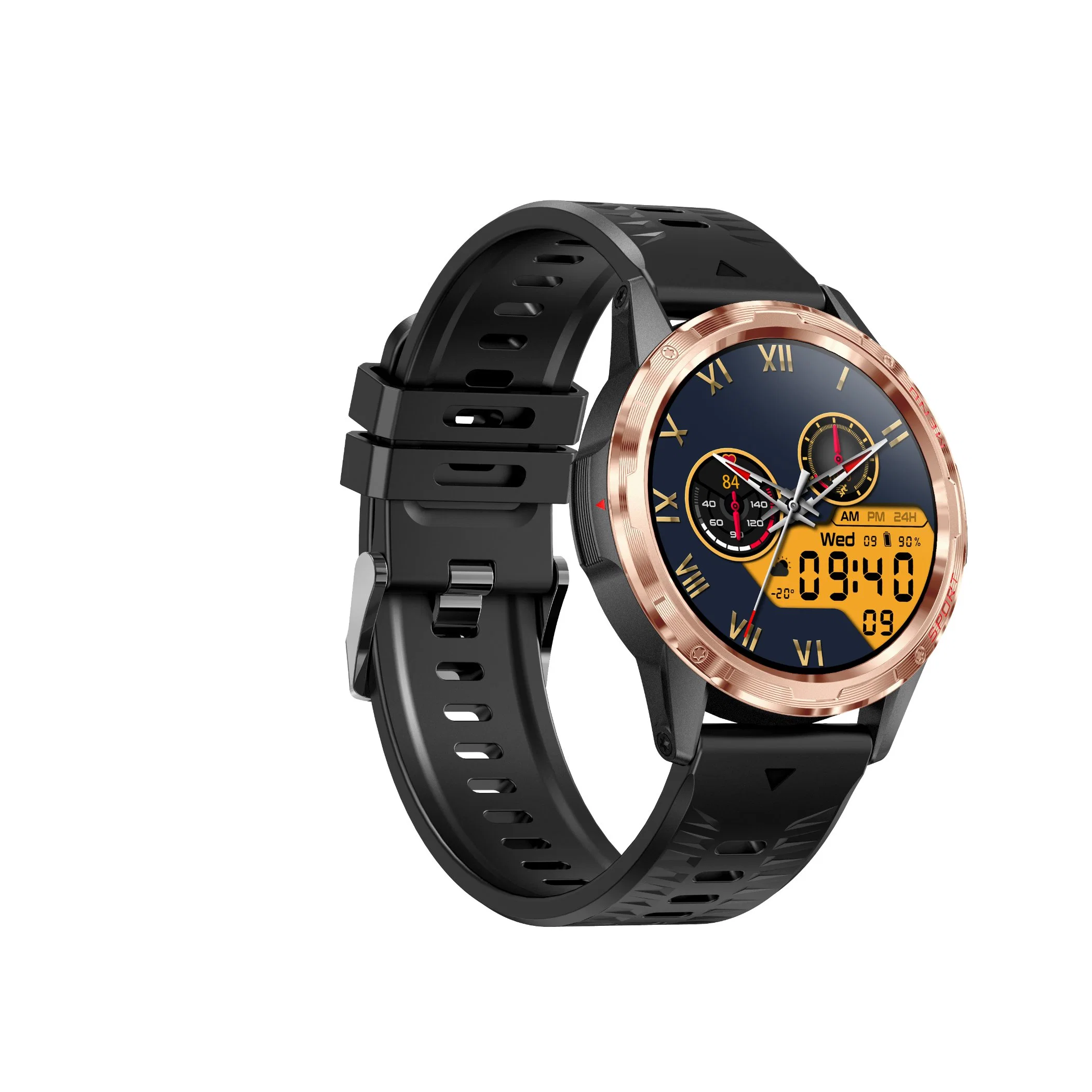 Fashion Style d'affaires haut de gamme Bt appel Smart Montre sport avec taux de coeur en santé Moniteur de pression sanguine H500