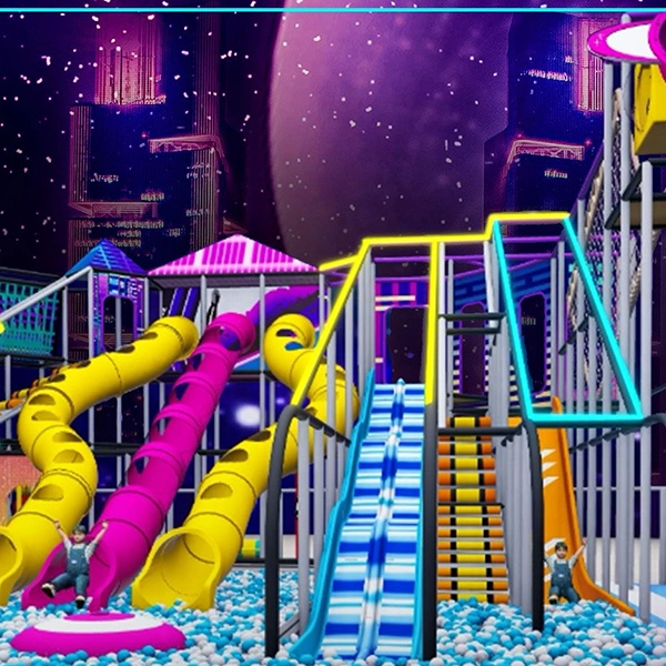 Fabricant d'équipements de terrain de jeu intérieur sur le thème cyberpunk Cheer Amusement.