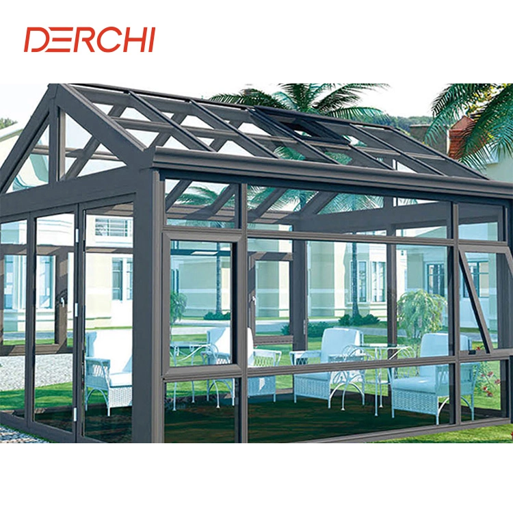 Jardin d'hiver balcon aluminium 4 saison de luxe Veranda Glass Conservatory Solarium